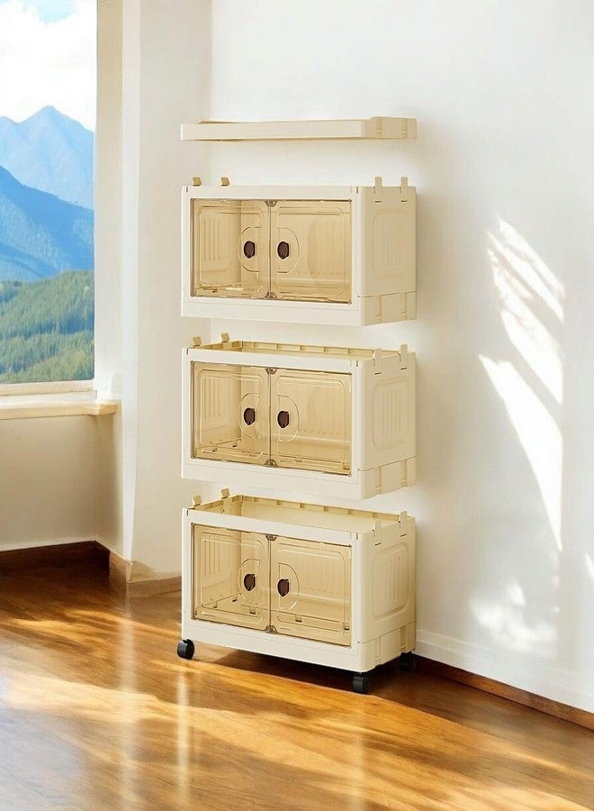 VERAT Foldable Organizer for Clothes/Multipurpose Kitchen Storage Rack/Wardrobe for Cloth/Space Saving Closet for Bedroom-Living Room/Cupboard for Kids (White, 6 Tier) (25-26-3) - Image 3